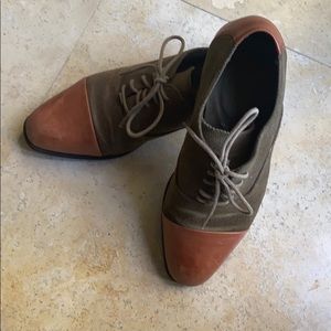 Rockport Olive green and Tan oxfords